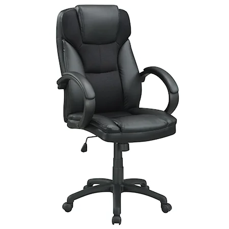 Black PU Covered Office Chair